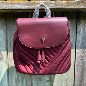 NWT Vanessa Williams Burgundy Quilted Fashion Backpack